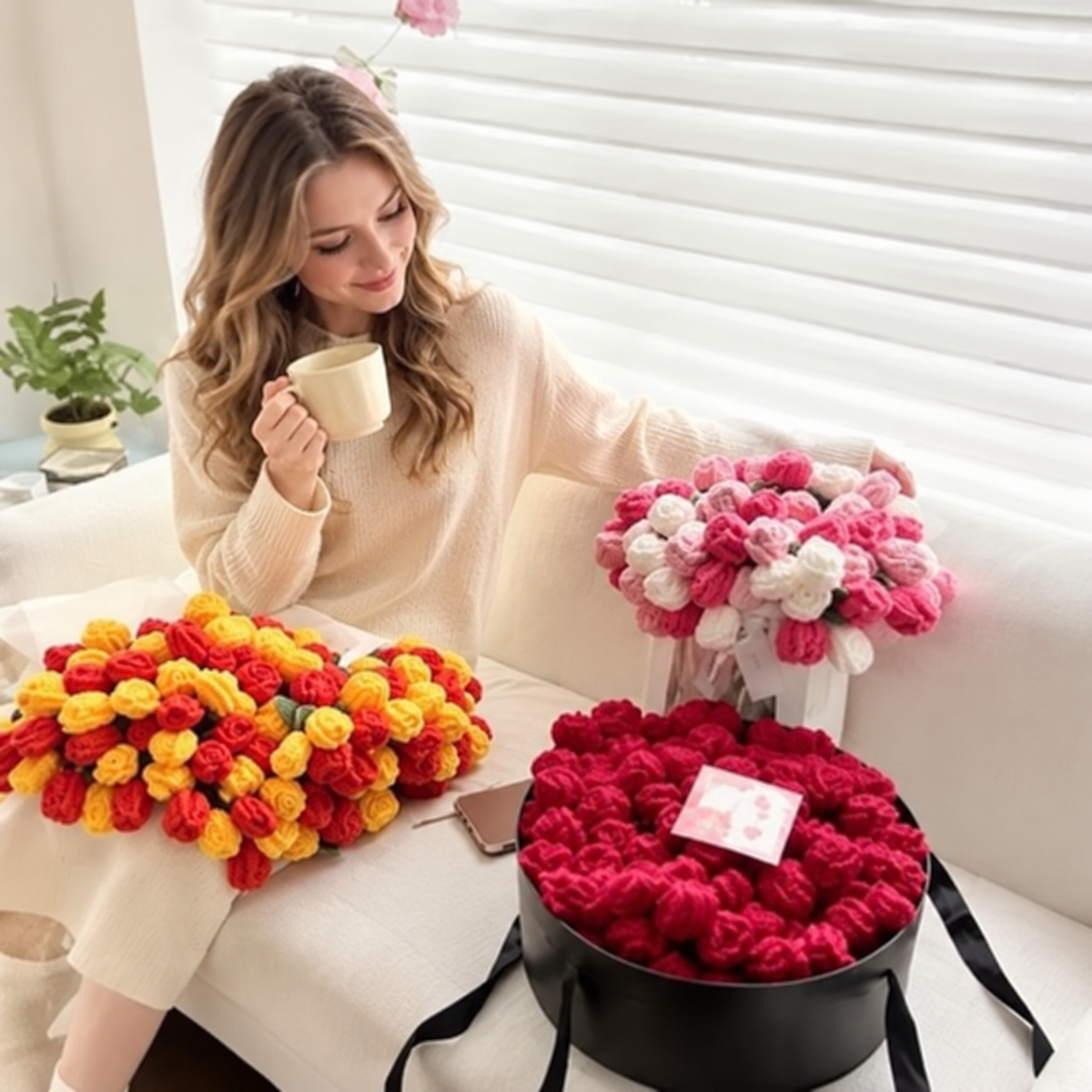 Purl & Posy Bouquet Blanket
