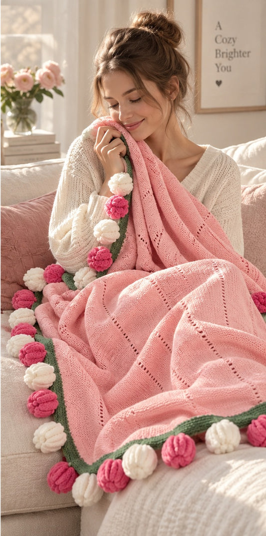 Purl & Posy Bouquet Blanket